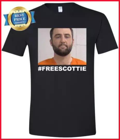 Discover Scottie Scheffler Mugshot Black T-Shirt PGA Golf