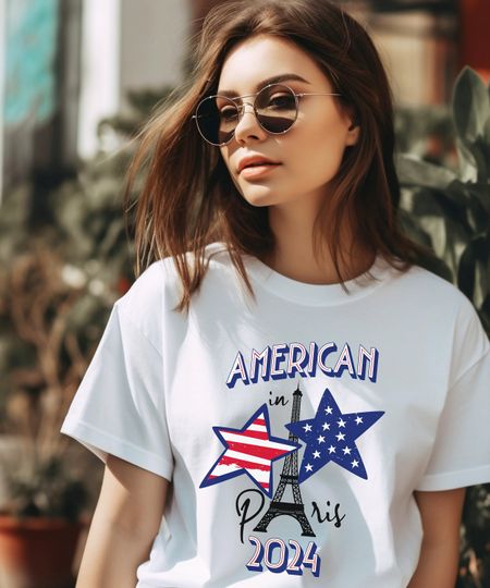 Discover USA Flag Olympic Tee, Paris Summer Games Shirt, America Group Travel