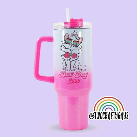 Discover Best Day Ever Personalized 40 oz Quencher Tumbler Cup Dupe with Handle