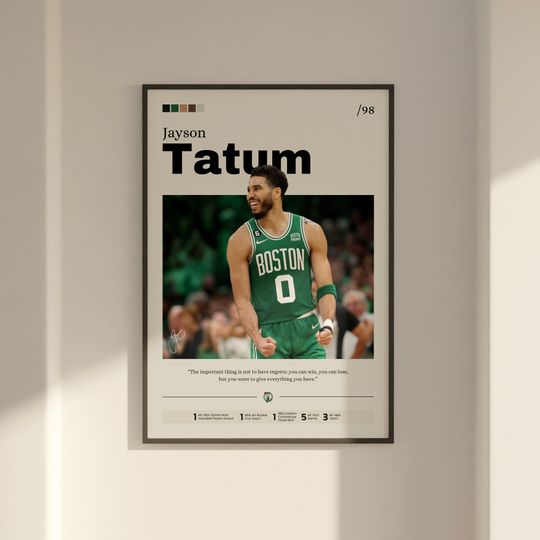 Discover Jayson Tatum Poster, Basketball Poster, Jayson Tatum Fan Gift