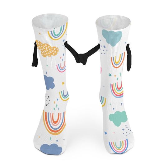 Discover Magnetic Holding Hands Funny Socks