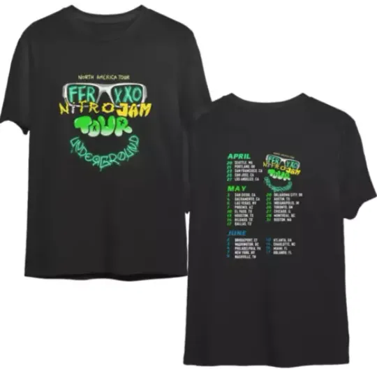 Discover Feid 2023 Shirt, Feid Feliz Cumpleanos Ferxxo Tour 2023 T Shirt 2-sided