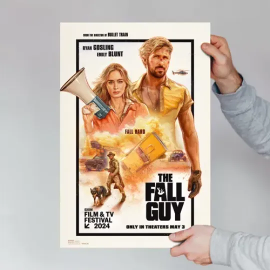 Discover THE FALL GUY movie poster Promo Version - Ryan Gosling 2024 Film Poster