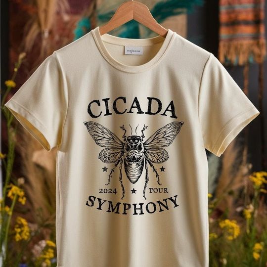 Discover Cicada Symphony Shirt 2024 Concert T-Shirt, Bug Humor