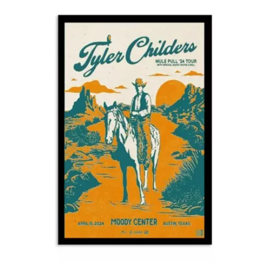 Discover Tyler Childers April 10 2024 Moody Center Austin TX Poster
