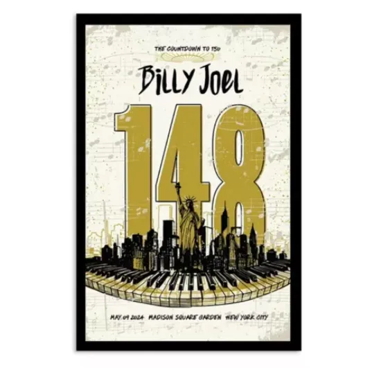 Discover Billy Joel May 9 2024 Madison Square Garden New York NY Poster