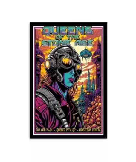 Discover Queens Of The Stone Age April 14, 2024 Videotron Centre Quebec City, Qc Poster