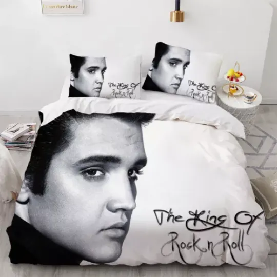 Discover Elvis Presley Bedding Sets Soft Duvet Cover S/D/Q/K Bedroom Decor Fans Gifts
