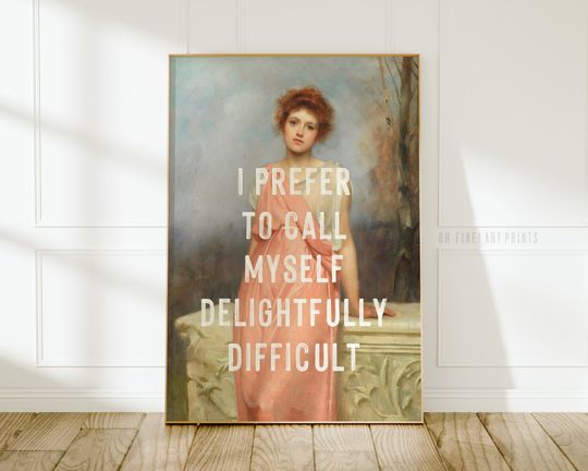 Discover Funny Feminist Printable Wall Art, Inspirational Quote Print