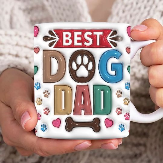 Discover Best Dog Dad Ever 3D Mug