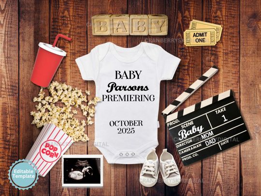 Discover Movie Themed Baby Announcement Digital Movie