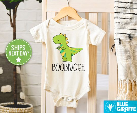 Discover Boobivore Baby Onesie, Funny Boobivore Bodysuit