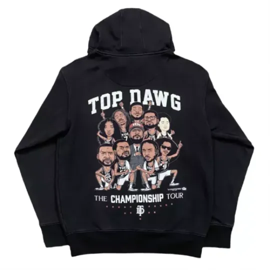 Discover TDE Top Dawg Entertainment Kendrick Lamar The Championship Tour Hoodie
