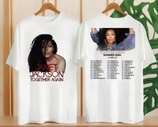 Discover HOT!!Together Again Summer 2024 Tour Janet Jackson Shirt, Janet Jackson Fan Gift
