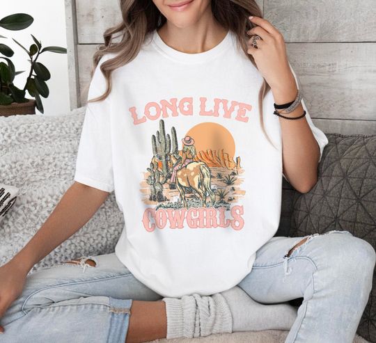 Discover Long Live Cowgirls Country Shirt, Country Mom Grey