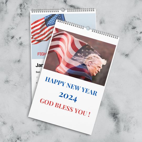 Discover The Donald J. Trump 2024 Wall Office Calendar I Patriotic Home Decor Wall Art calendar