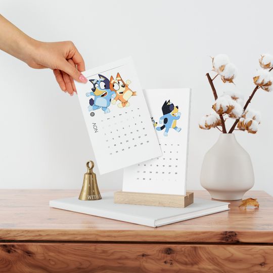 Discover BlueyDad 2024 Vertical Desk Calendar