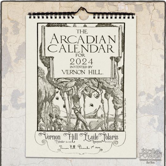 Discover 2024 Wall Calendar- Grotesque Art Illustrations by Vernon Hill Vertical Wall Calendars