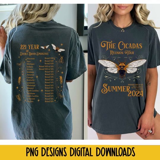 Discover The Cicadas Reunion Tour Shirt, Cicadas Invasion Summer Scream 2024 Shirt