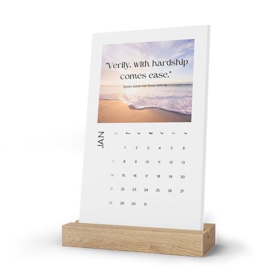 Discover Quran Verses Vertical Desk Calendar (2024)