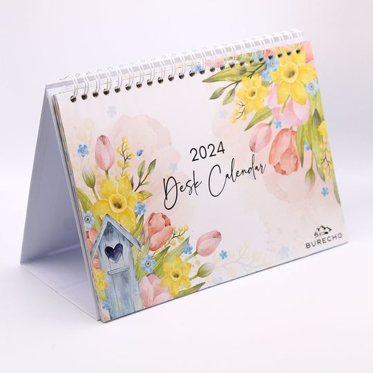 Discover 2024 Desk Calendar, Mini Desktop Calendar, UK Calendar
