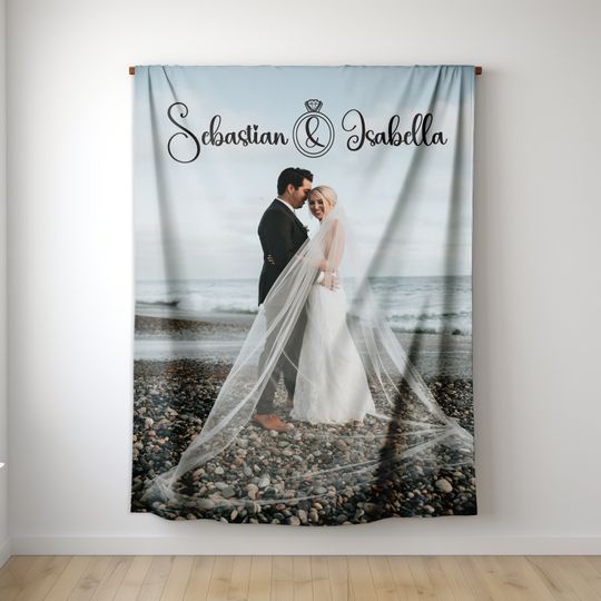Discover Camping Couple Wedding Gift, Personalized Blanket, Engagement Gift