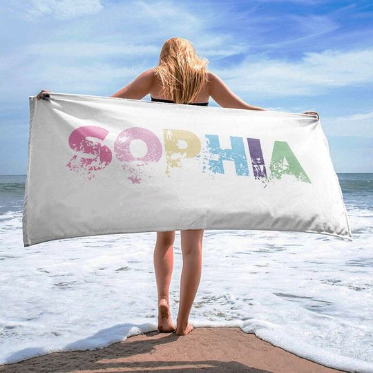 Discover Personalized Towel, Monogrammed Towel Gift, Summer Gift, Personalized Gifts