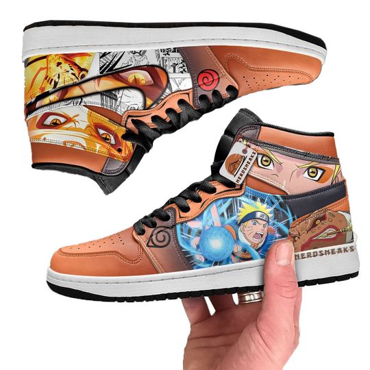 Discover Nrt Uzumaki Anime Mid Top Shoes Custom Sneakers