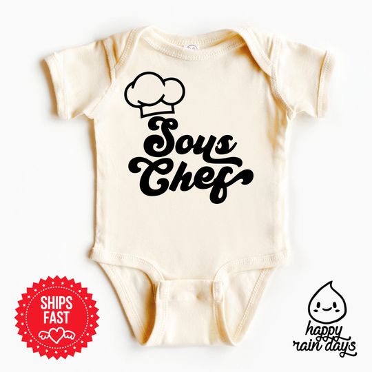 Discover Sous chef onesie, cute future chef baby bodysuit