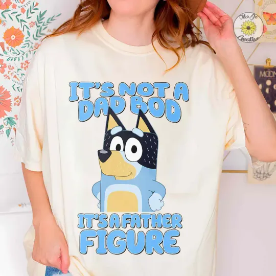 Discover Blue Dog Shirt, It's Not A Dad Bod It's A Father Figure Tee, Best Father's Day Gift