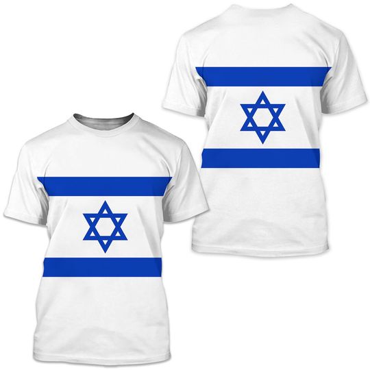 Discover Israel Flag Shirt, Patriotic 3D T-Shirt