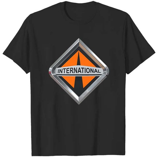 Discover International Trucking Logo Trucker White T-shirt