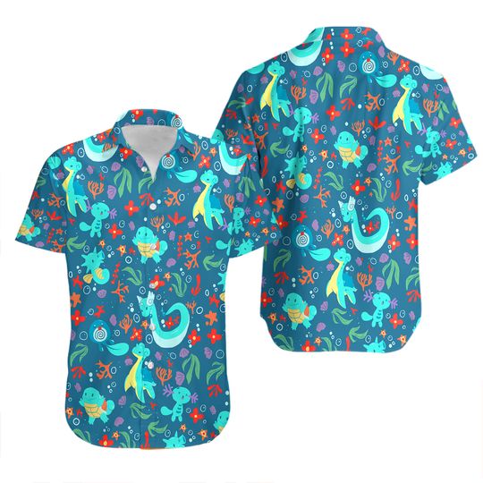 Discover Water Type PKM Shirt, PKM Summer Anime Hawaiian Shirt