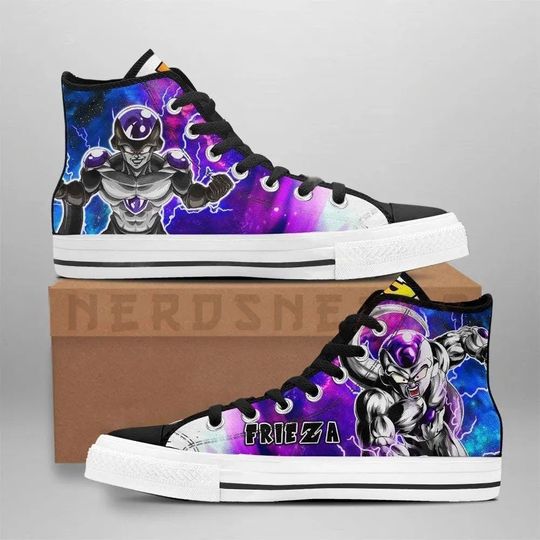 Discover Black Frieza High Top Shoes Super Anime Sneakers