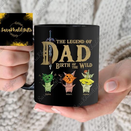 Discover The Legend Of Dad Mug, Zelda Dad Mug, Personalized Coffee Black Mug