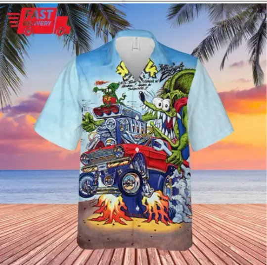 Discover Rat Fink And The Hot Rod Story Hawaiian Shirt