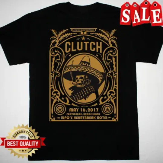 Discover Clutch rock band T-shirt Black short sleeve