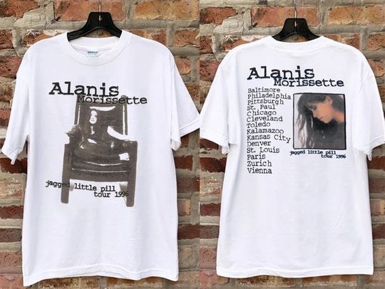 Discover Alanis Morissette Jugged Little Pill Tour T-Shirt, Alanis Morissette Tour 1996 T-Shirt