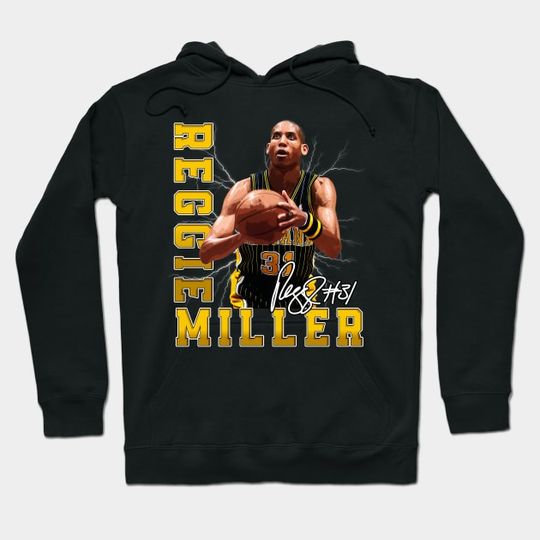 Discover Reggie Miller Choke Sign Basketball Legend Hoodie
