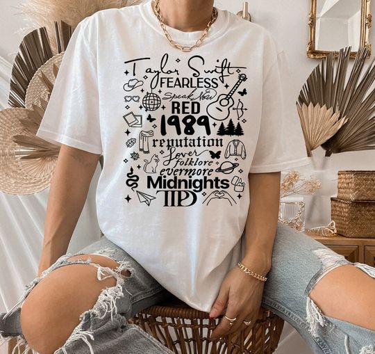 Discover Taylor Albums Shirt, Taylor Version Shirt, Midnights Shirt, Music Lover Shirt