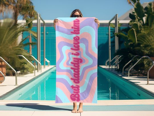 Discover Tay Swift TTPD Little Mermaid Beach Towel, Pool Side Summer Birthday Gift