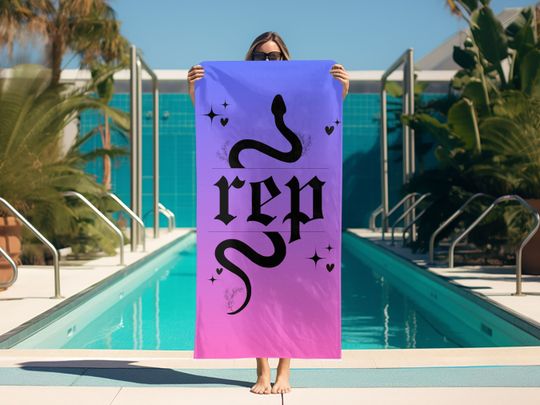 Discover Reputation taylor version Beach Pool Towel, TS Merch