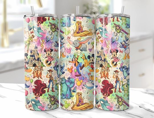 Discover Cartoon Princess, Mouse, Duck Tumbler