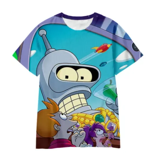 Discover Futurama Fry Bender Cartoon 3D T shirt