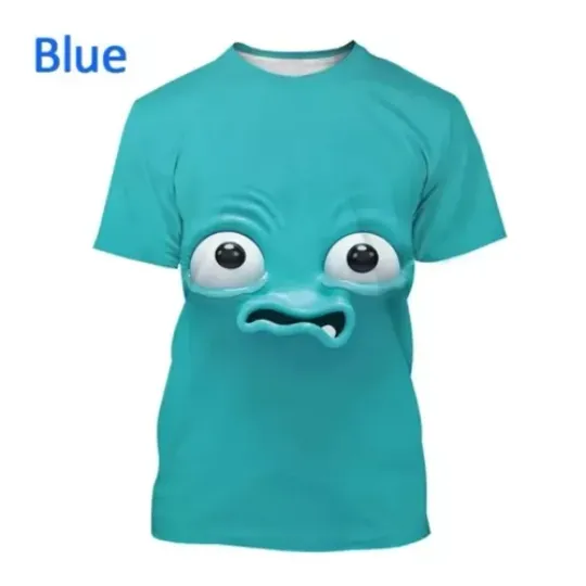 Discover Incredible 3D printed cartoon Surprise Shock Face T-shirt