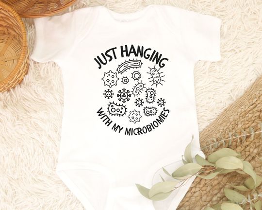 Discover cute germ bodysuit for baby announcement reveal baby