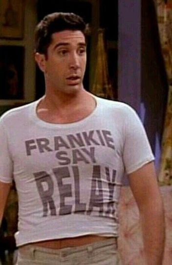 Discover Friends tshirt Ross Geller Frankie say relax