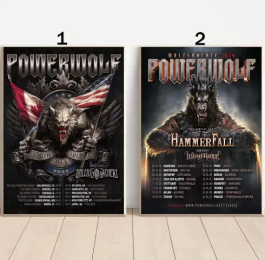 Discover Custom Powerwolf - North America Tour 2024 Poster