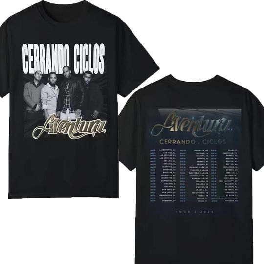 Discover 2024 Aventura Tour Concert Shirt, Cerrando Ciclos T-Shirt, Aventura Concert Shirt