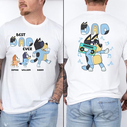 Discover BlueyDad Dad Shirt, BlueyDad Family Matching Shirt